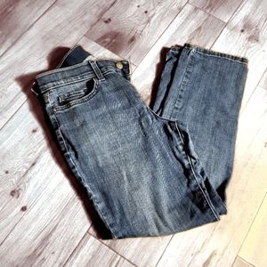 Lee Dark Wash Blue Flex Motion Midrise Straight Leg Denim Jeans